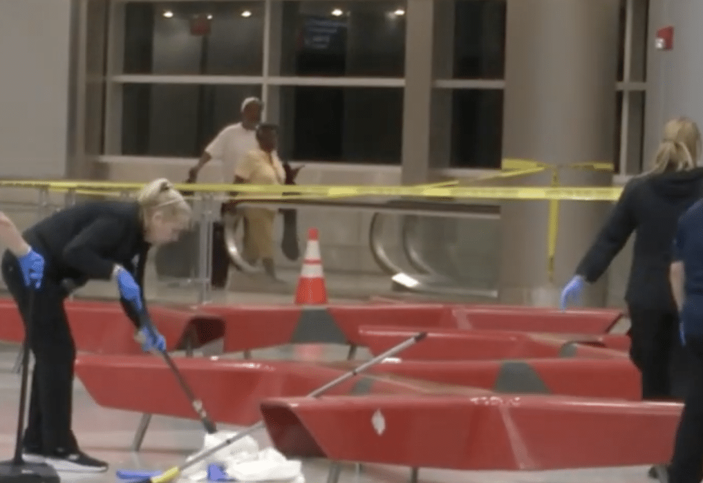Woman stabbed at airport