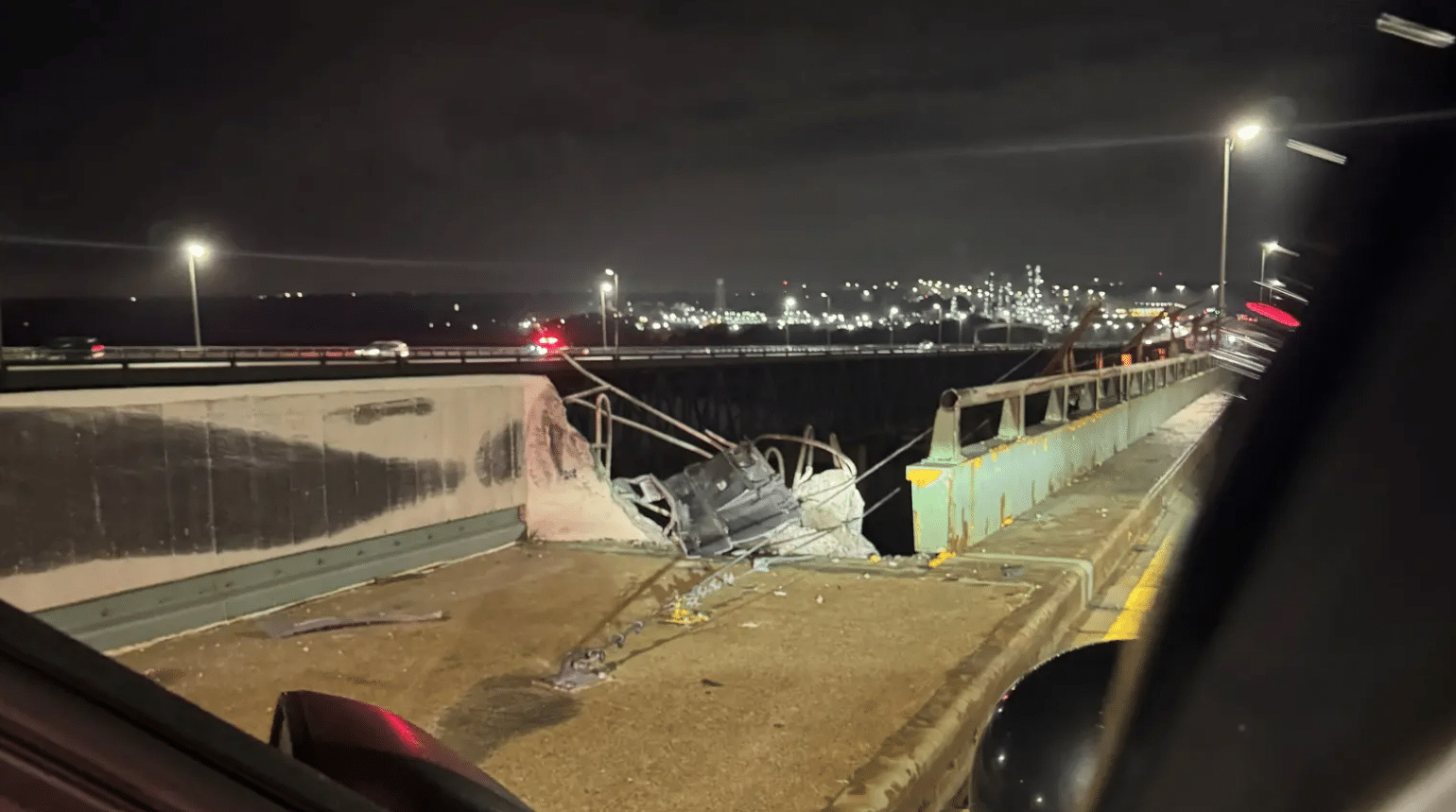 Truck Driver Missing After Bridge Crash
