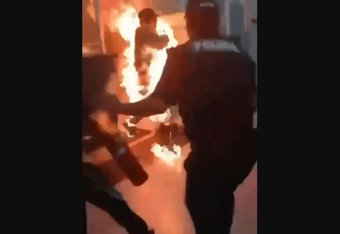 Angry Passenger Sets Himself on Fire at Airport