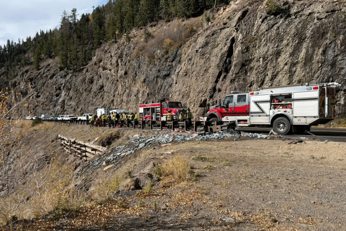 Trucker Killed After Semi Flies Over Edge of Mountain Pass