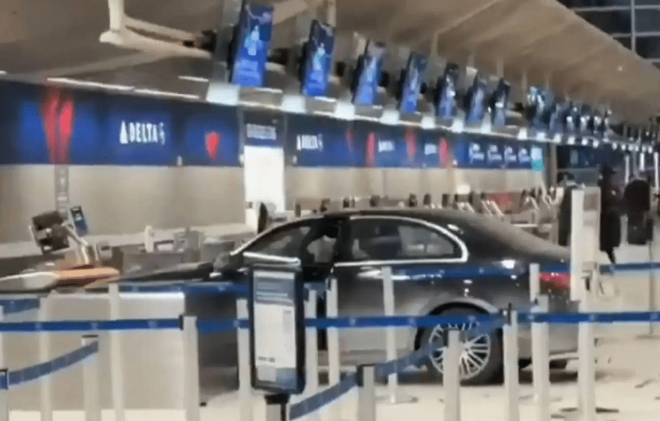 Car Plows Into Major Airport Terminal; Driver Detained