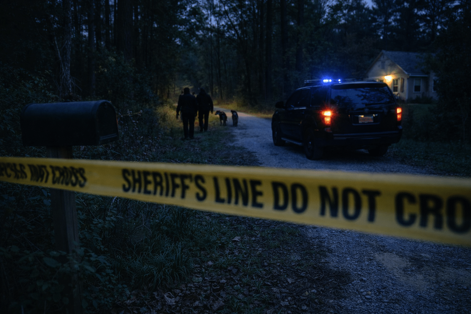 Police at Dusk Via AI Image