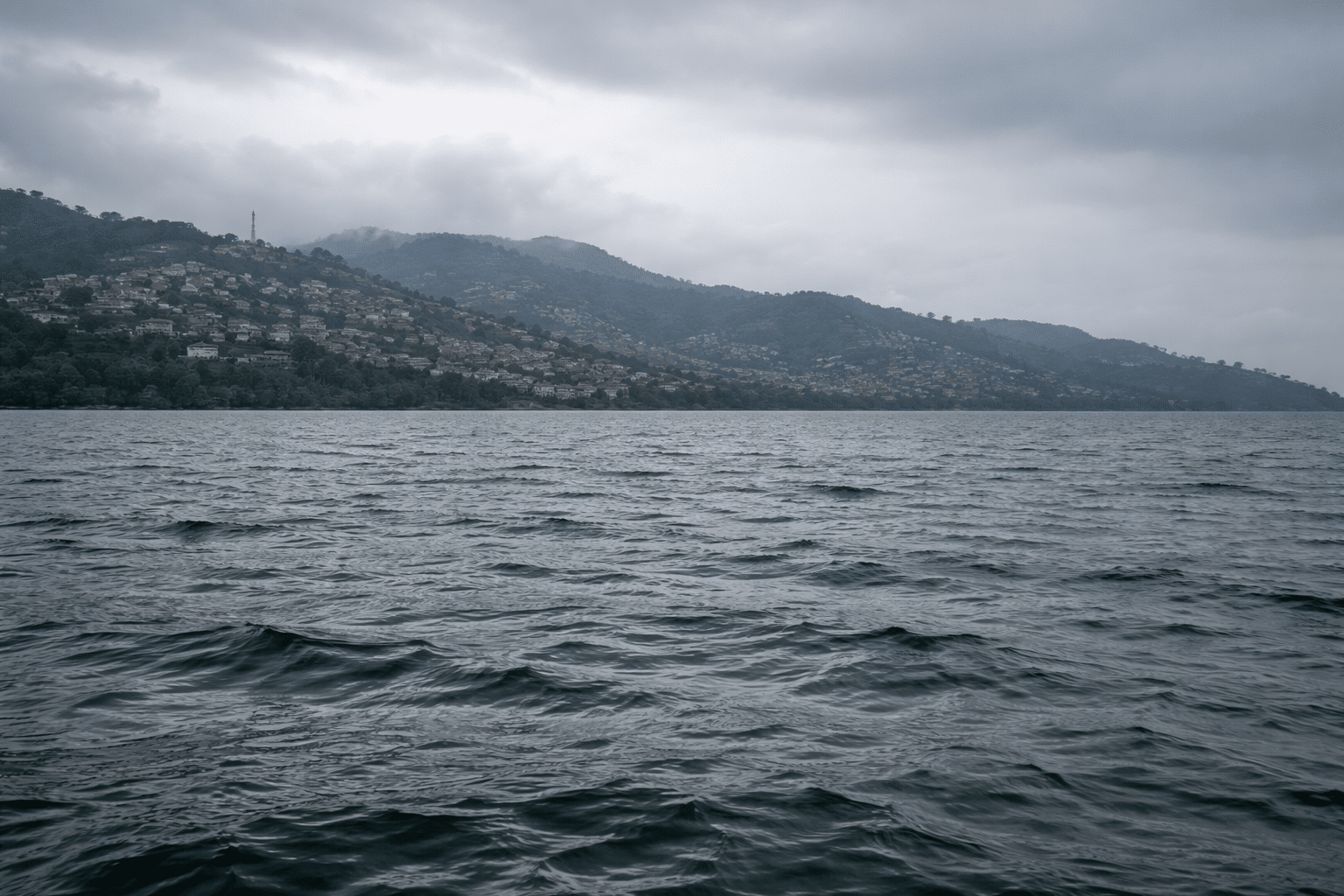 Lake Kivu and Bukavu skyline Via AI Image