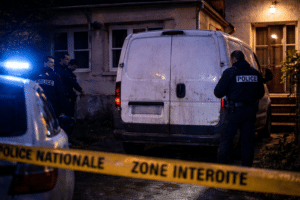 Van on property in France Via AI Image