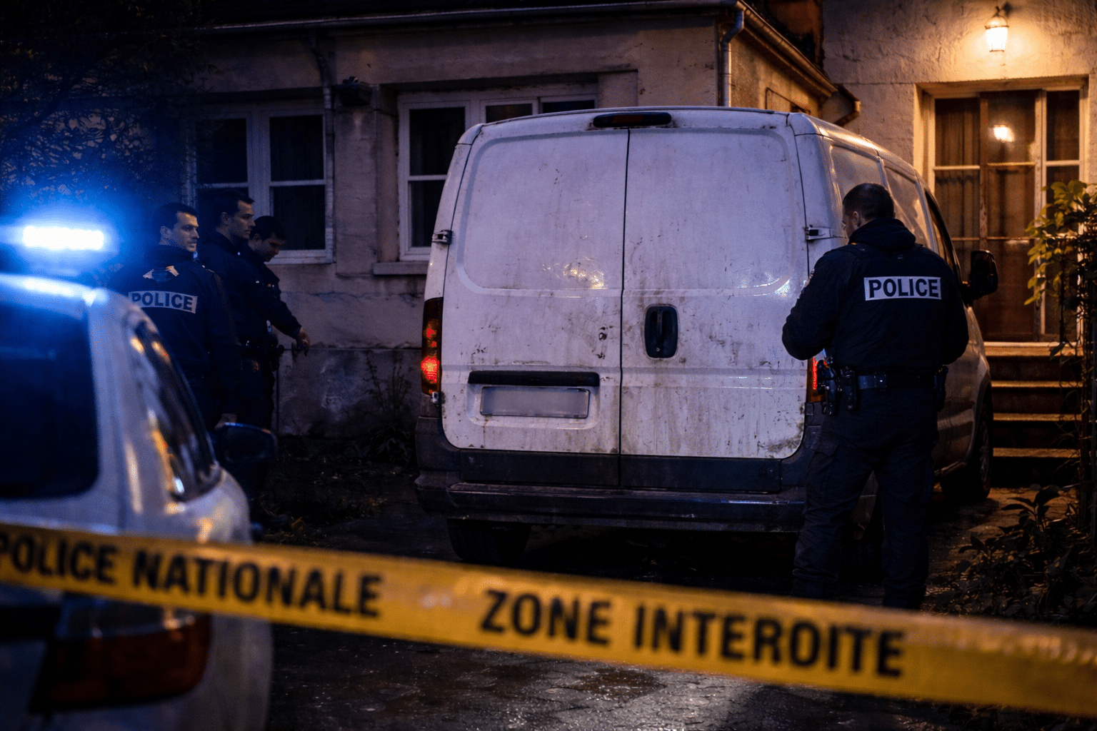 Van on property in France Via AI Image