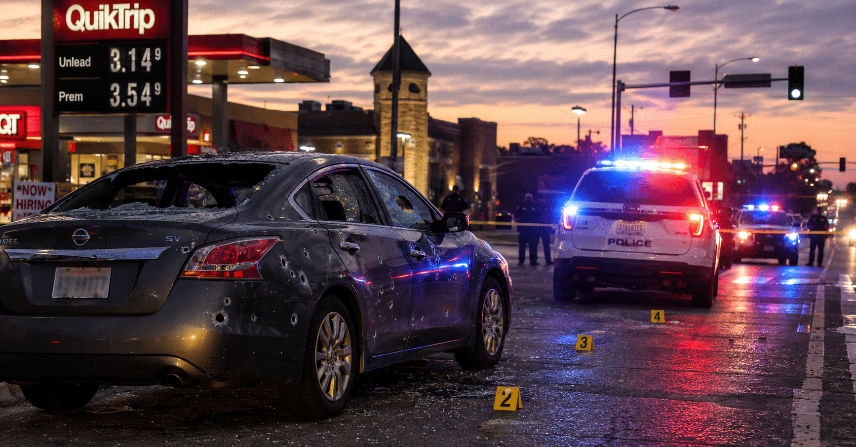 Police Scene Roadrage Via AI Image