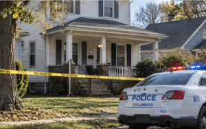 Police in front of house via AI Image