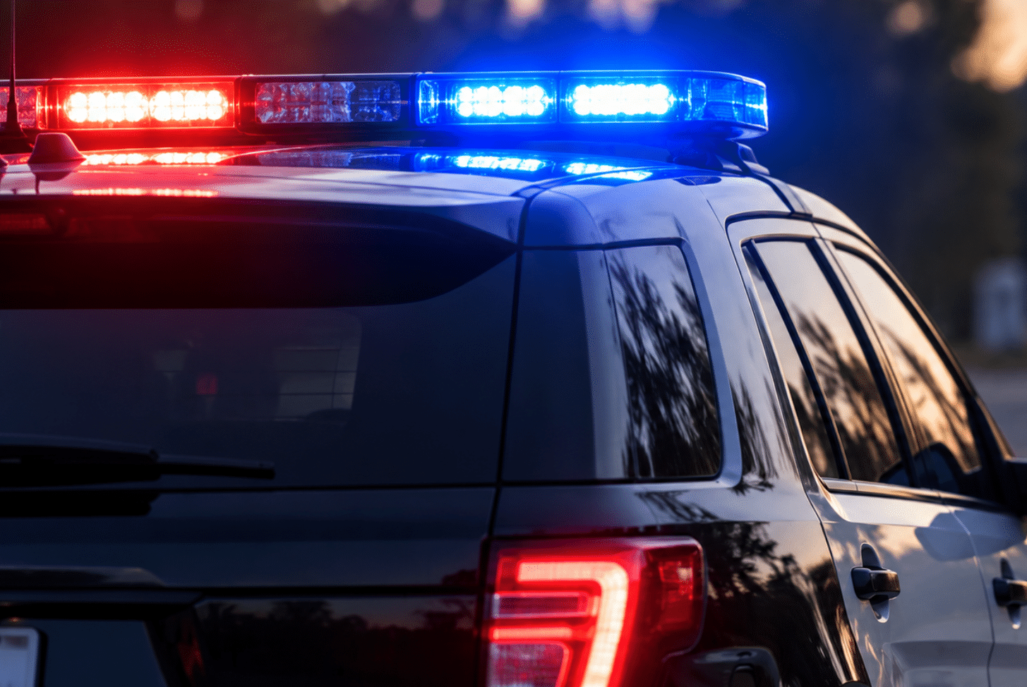 Police Car with Sirens Via AI Image